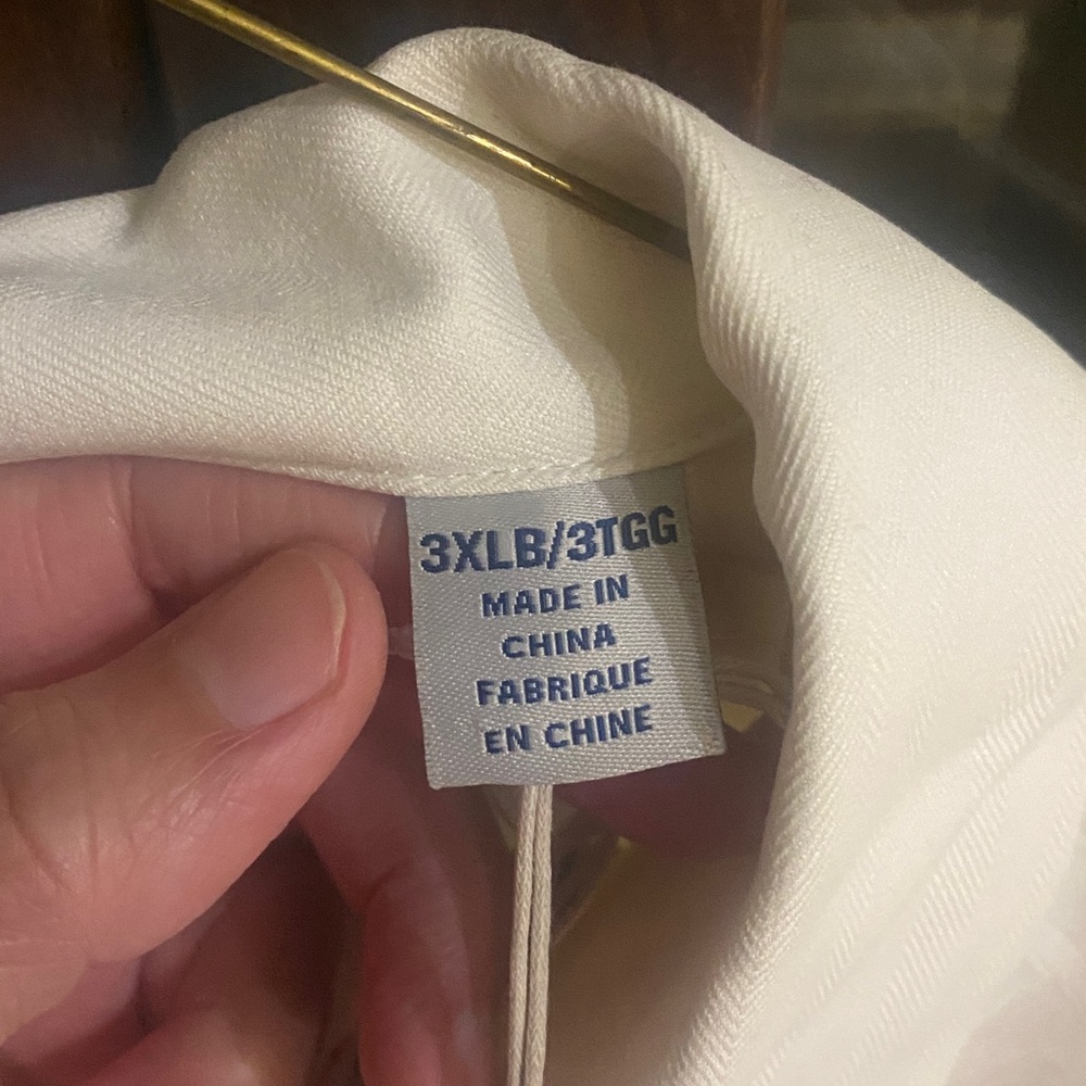 Tommy Bahama Men's Ivory Button Down Shirt - Picture 4 of 6